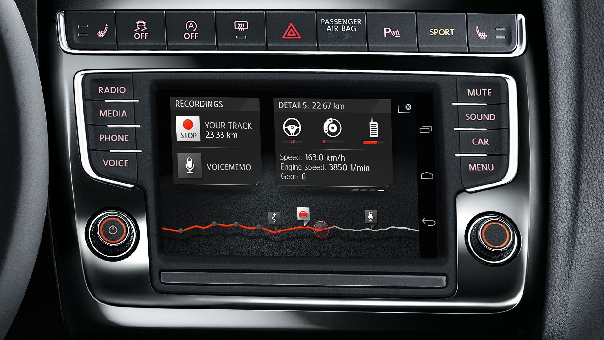 VW Polo App-Connect navigacijski sistem