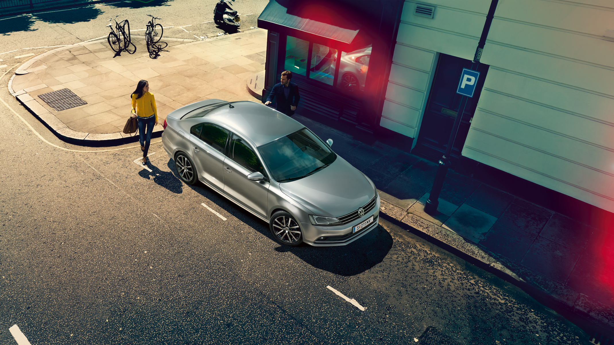 VW volkswagen Jetta srebrna stranski pogled