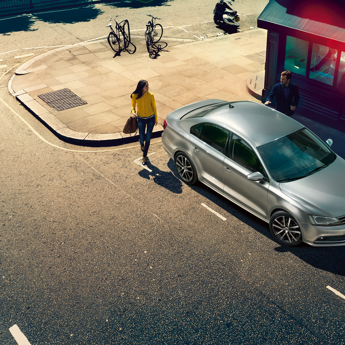 VW volkswagen Jetta srebrna stranski pogled