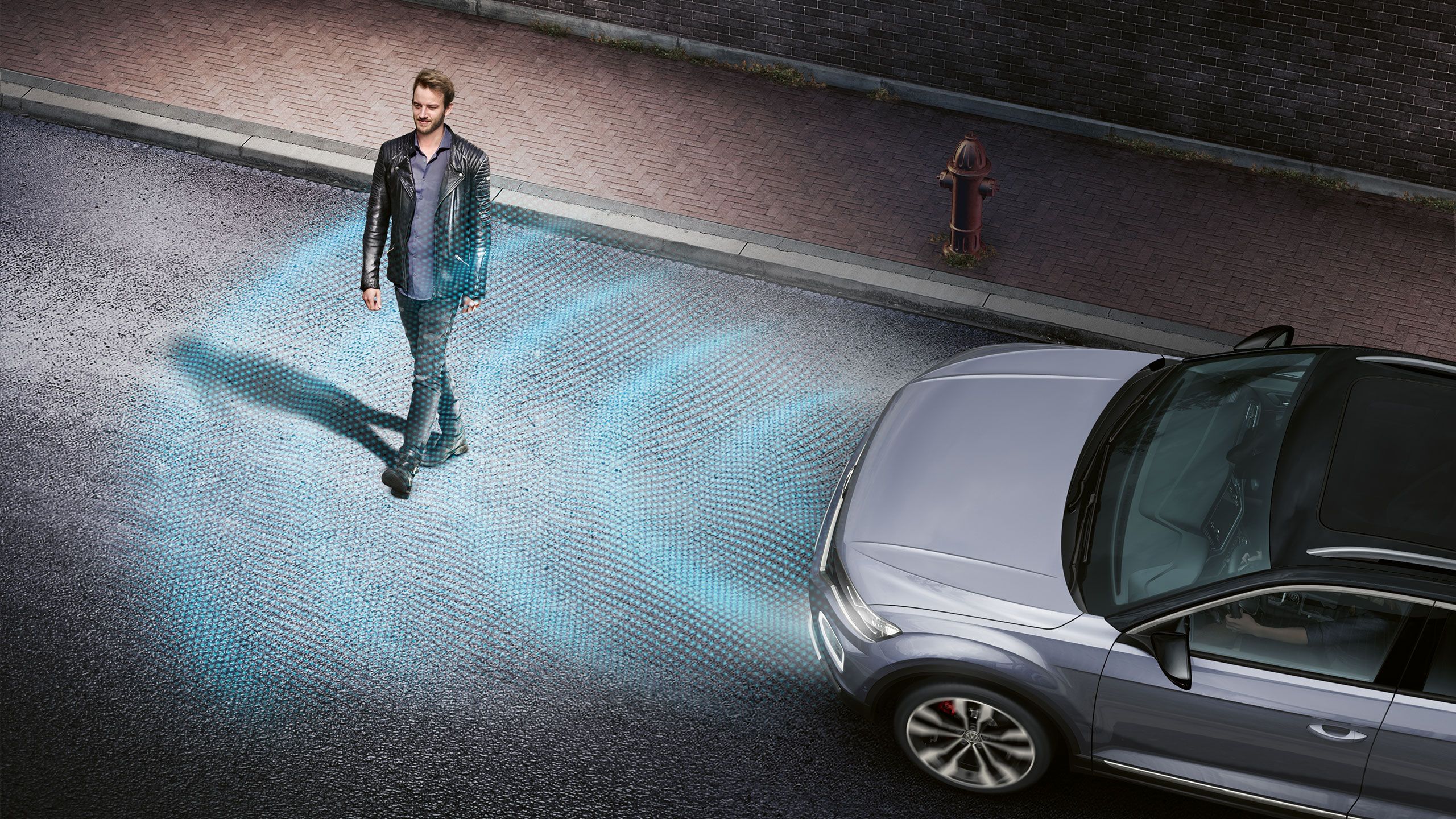 vw volkswagen t-roc sistem za zaznavanje pešcev front assist