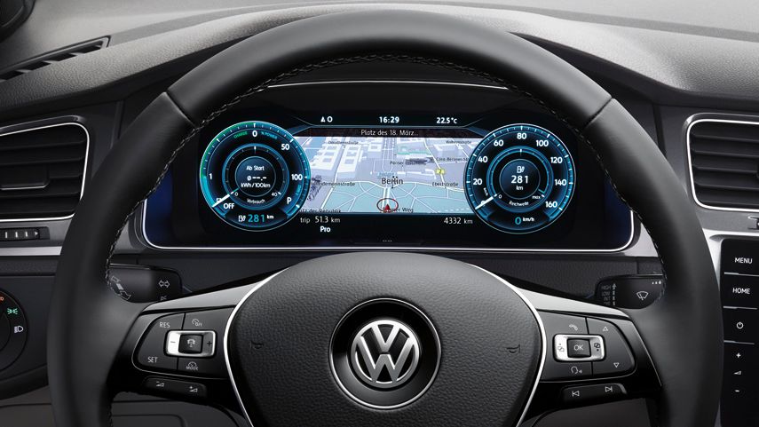 vw volkswagen e-golf aktivni zaslon