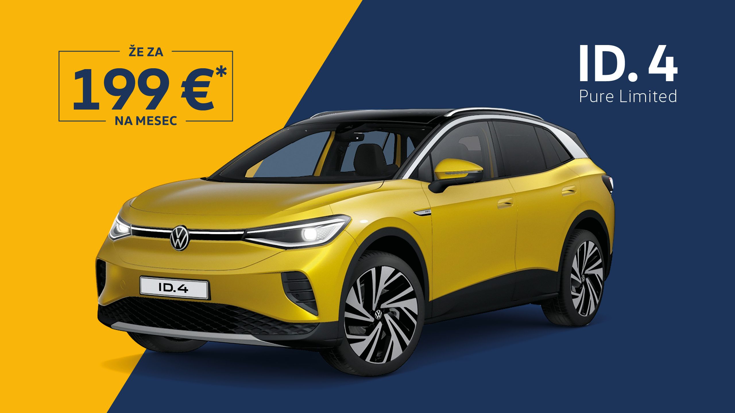 ID.4 Pure Limited je lahko vaš že za 199 € / mesec*. 