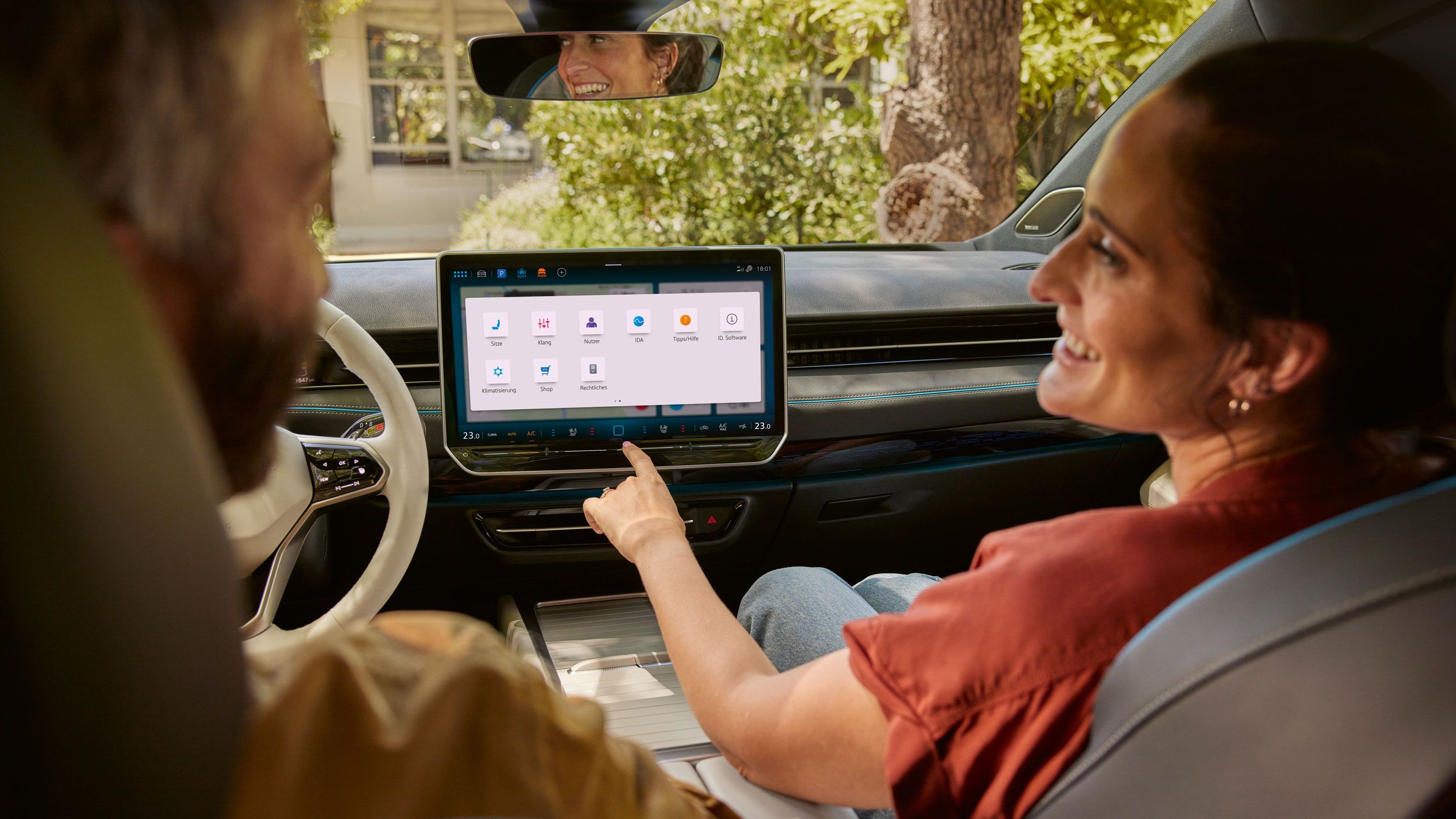Pogled na infotainment sistem v VW ID.7