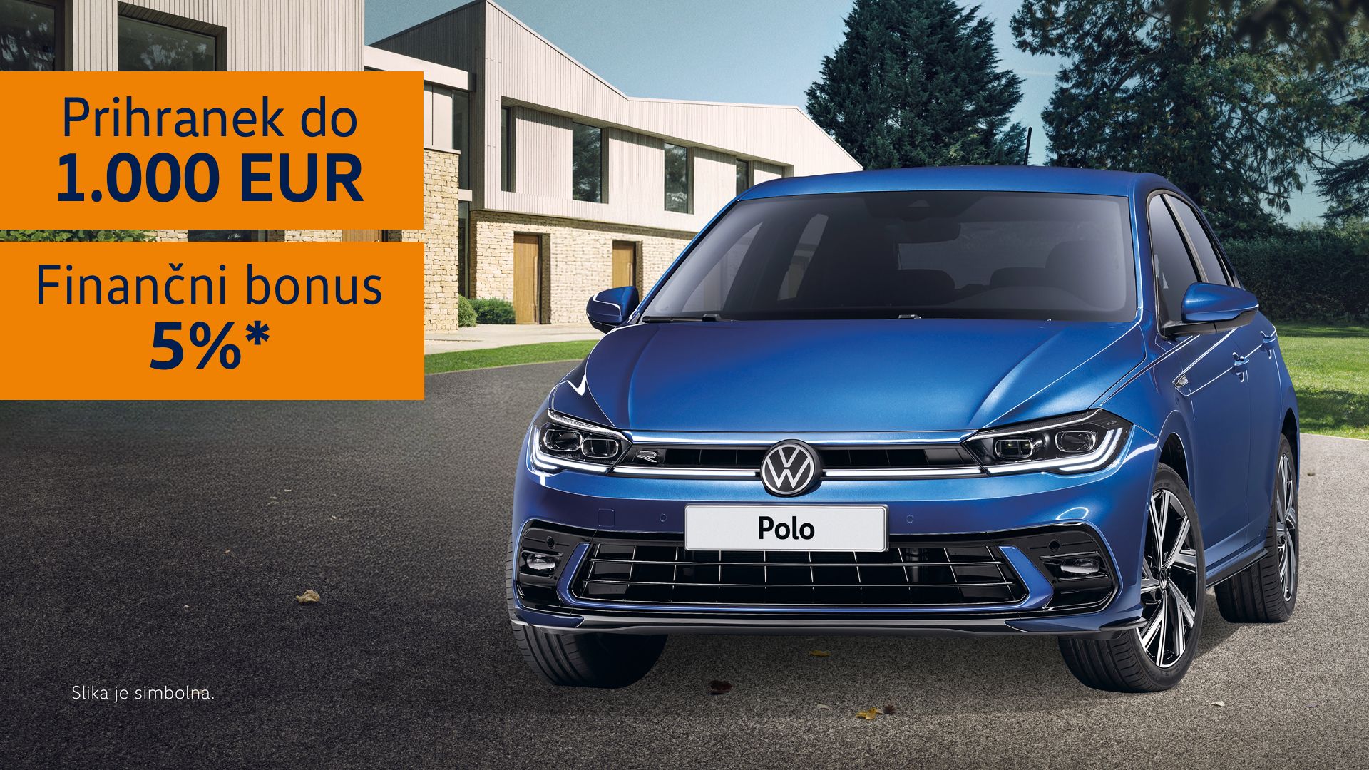 Prihranek do 1.000 eur in finančni bonus 5% za Volkswagen Polo.