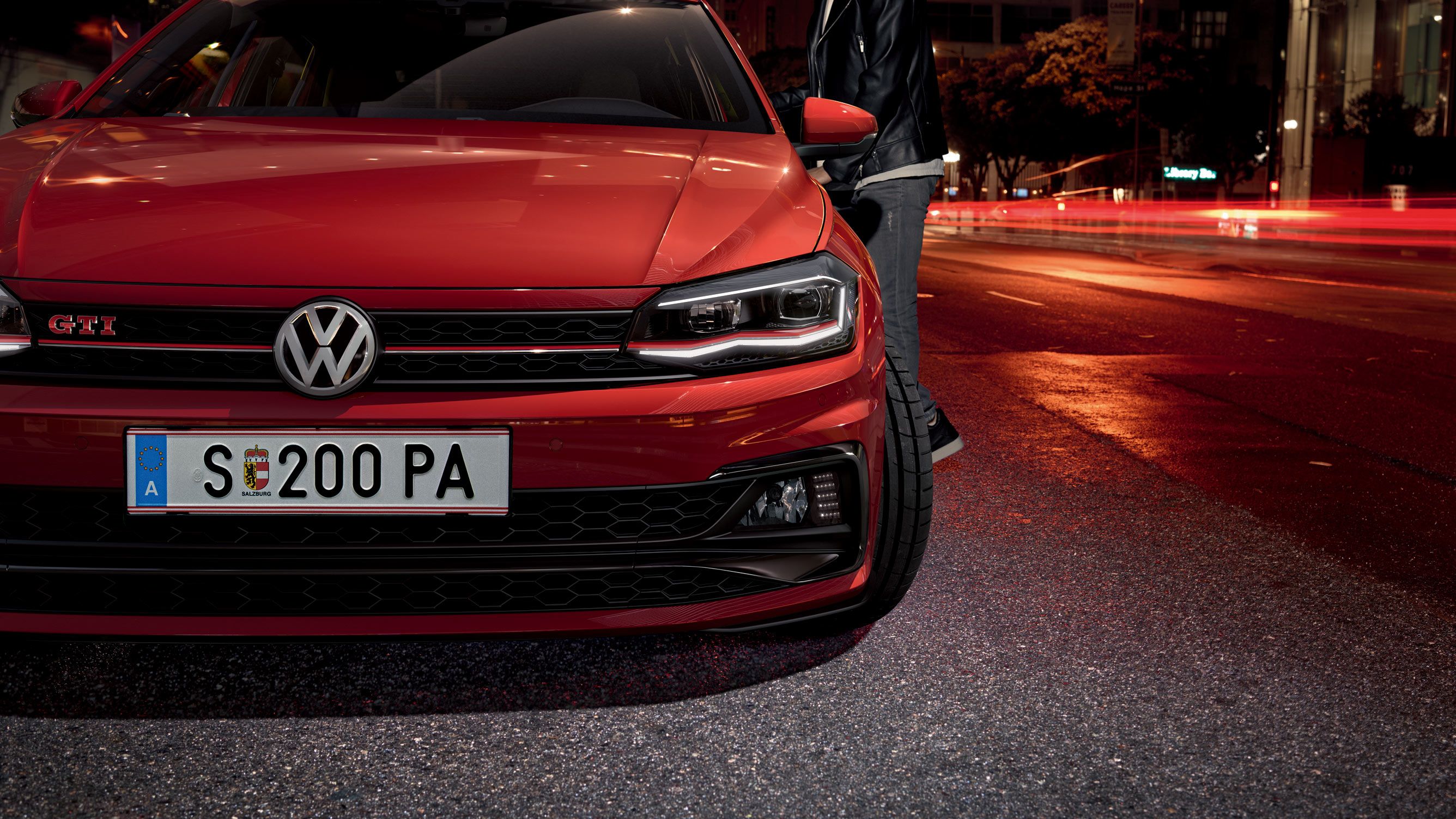 vw volkswagen polo gti rdeča sprednji del