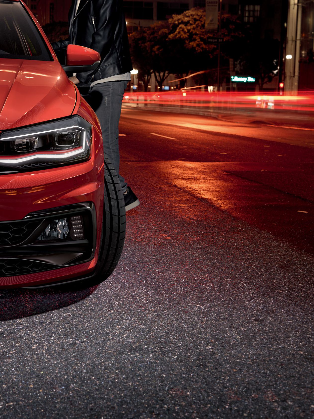 vw volkswagen polo gti rdeča sprednji del