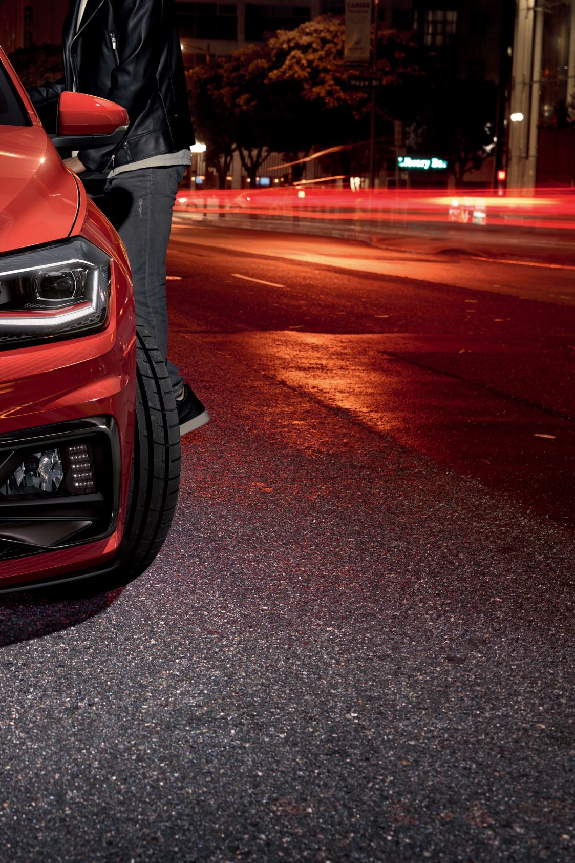 vw volkswagen polo gti rdeča sprednji del