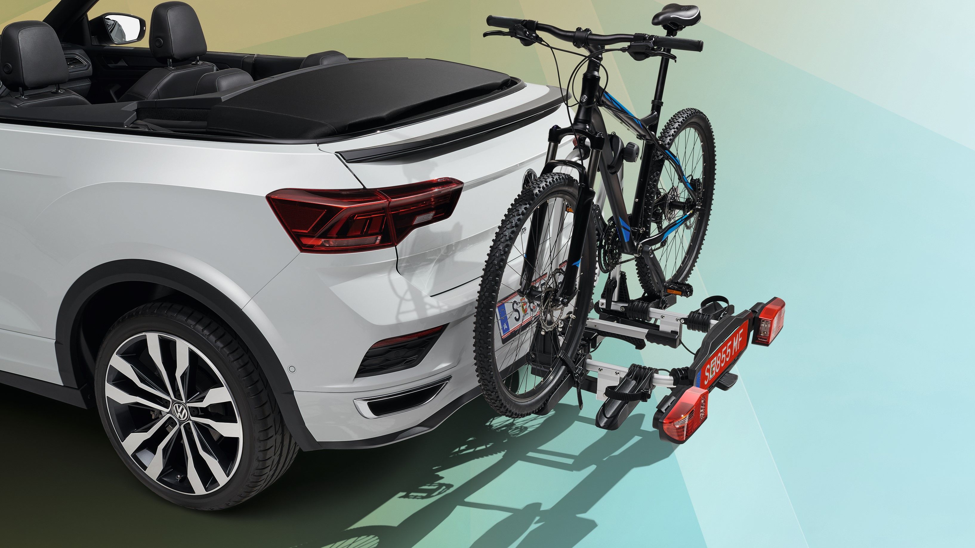 Zu sehen ist ein Volkswagen Fahrradhalter