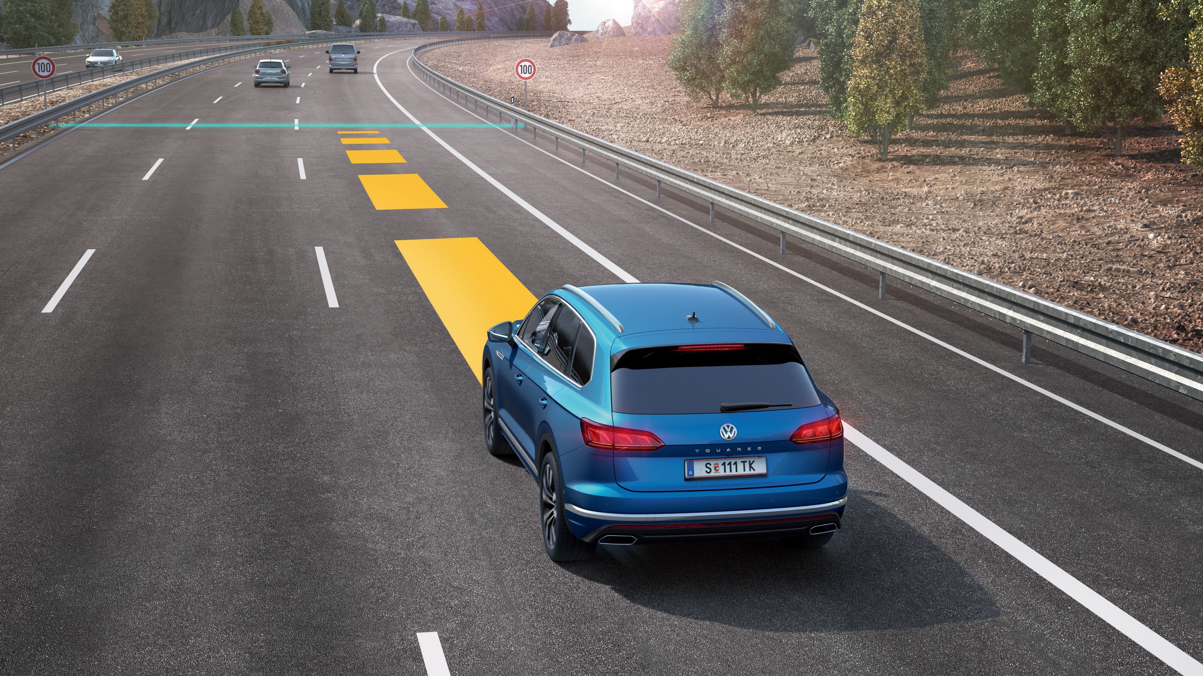 vw volkswagen touareg modra zadek