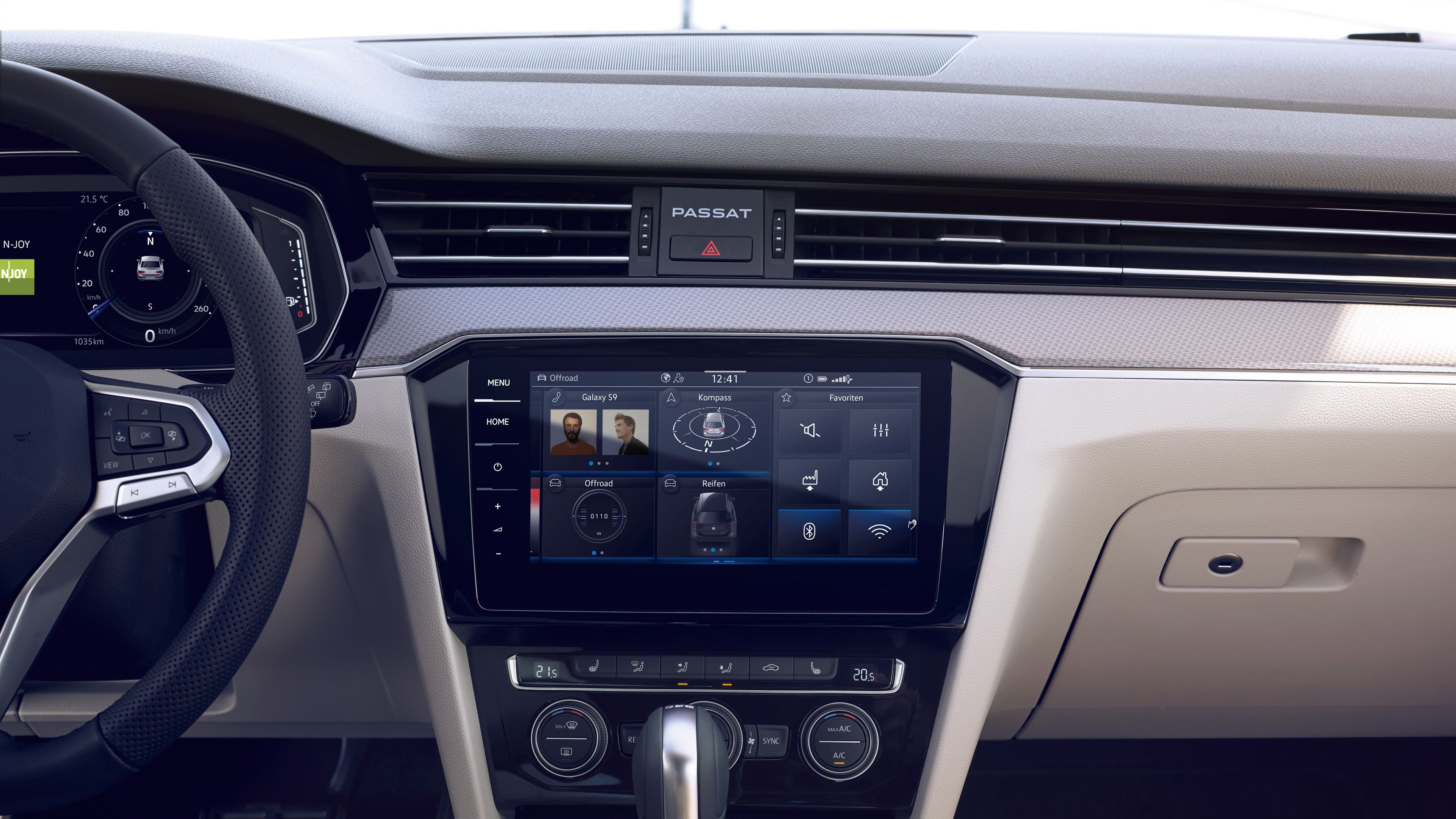 vw volkswagen passat glasovno upravljanje armatura