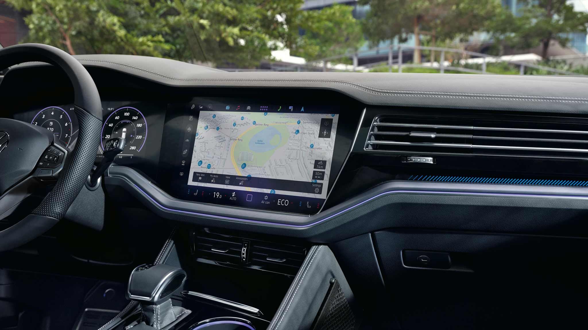 Blick auf den Interior eines Touareg eHybrid
