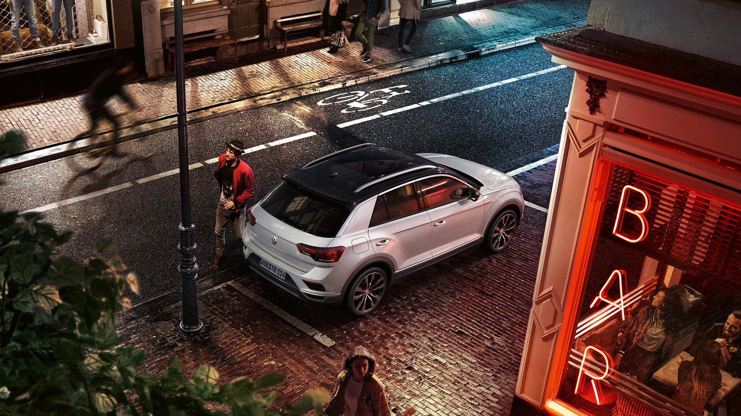 vw volkswagen t-roc bela črna