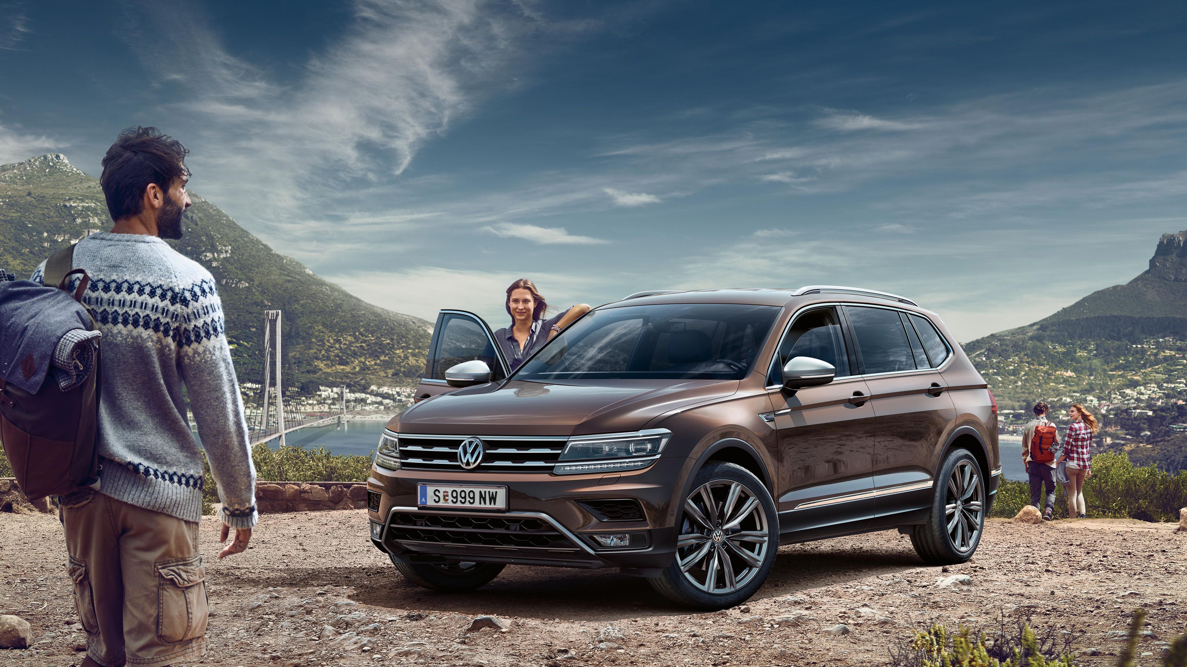 vw volkswagen tiguan allspace rjava sprednji del stranski del