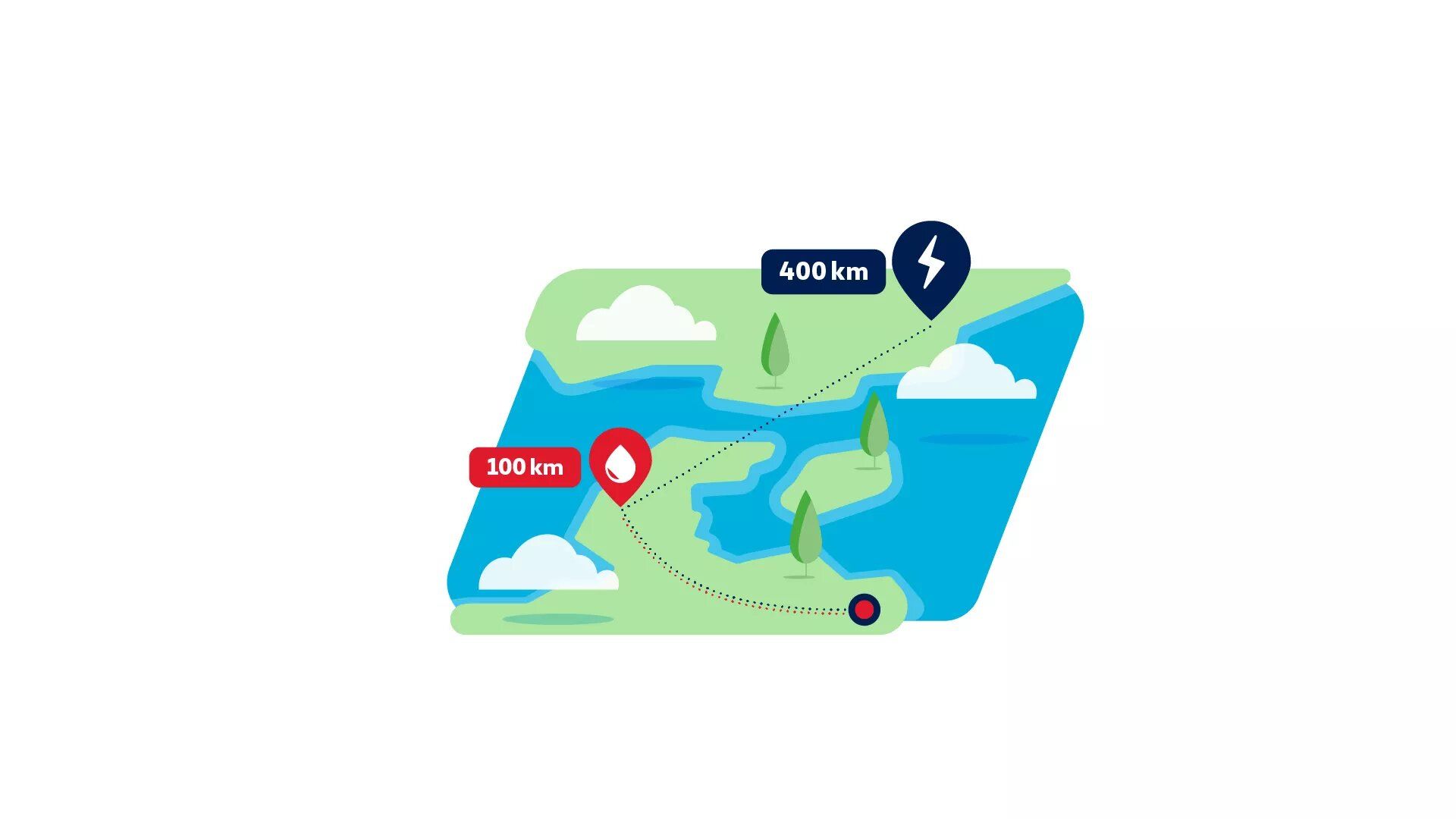 Zemljevid-primerjava-dosega-avtomobila-z-motorjem-z-notranjim-zgorevanjem-in-električnega vozila